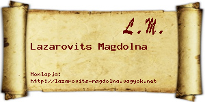 Lazarovits Magdolna névjegykártya